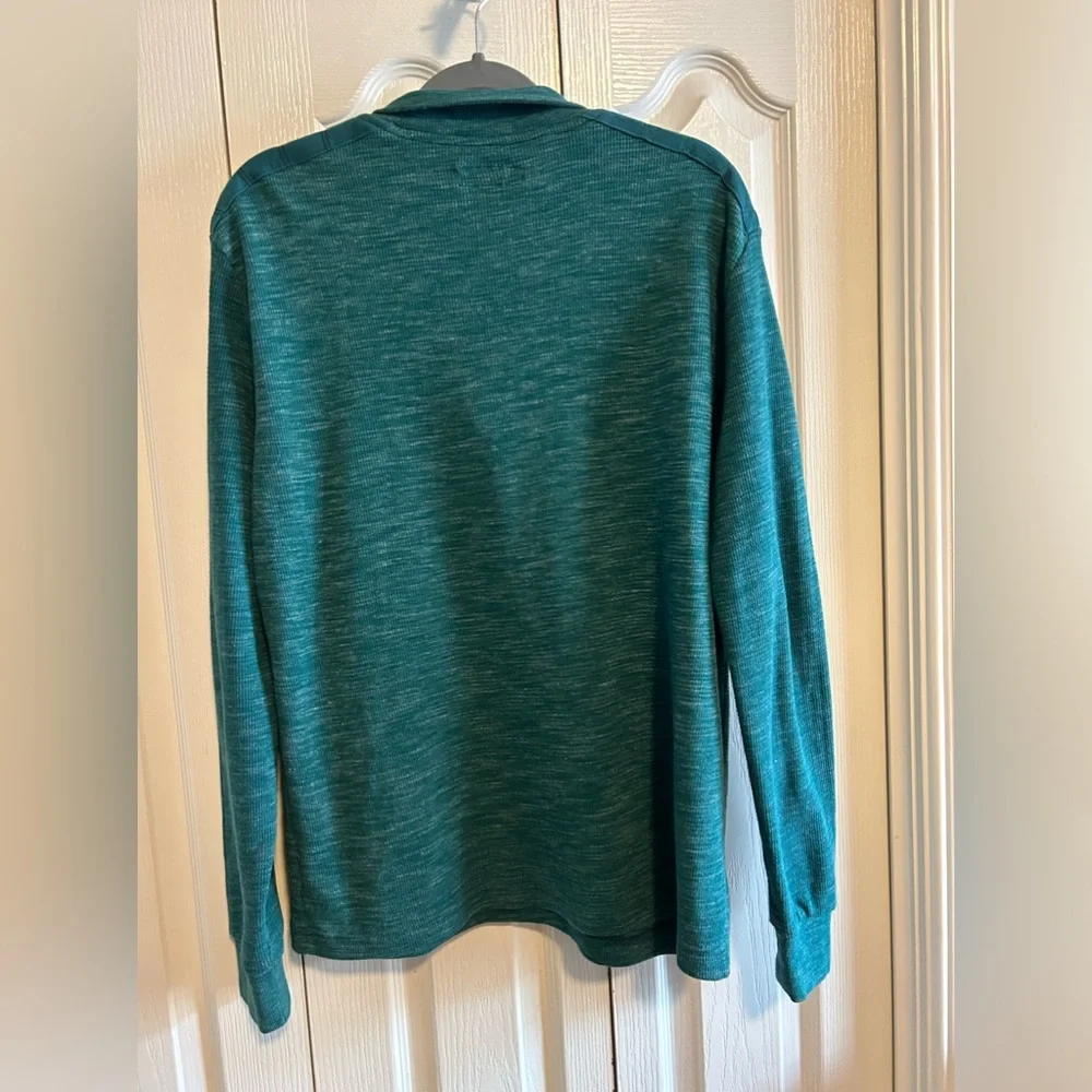 Ike Behar Green V Neck 1/4 Zip Sweater in Men’s Medium NWOT - Picture 4 of 10